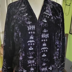 Exquisite Chico's Crush Velvet Jacket